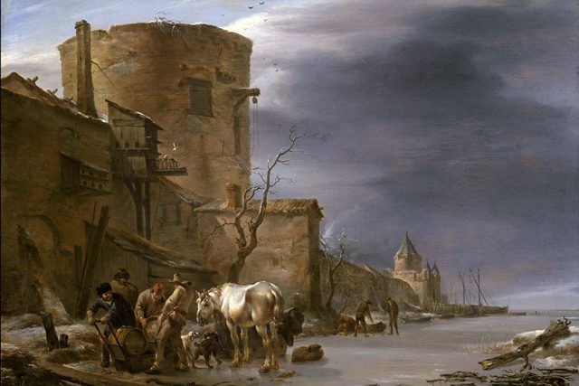 Городская стена Харлема зимой. 1647