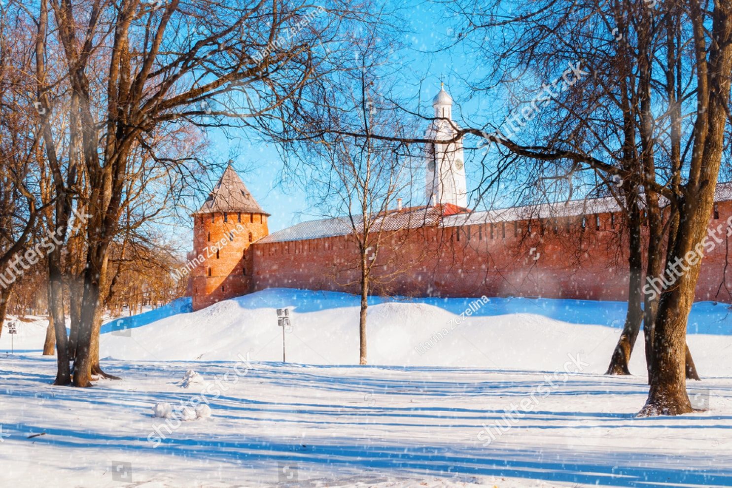 вид на кремль зимой