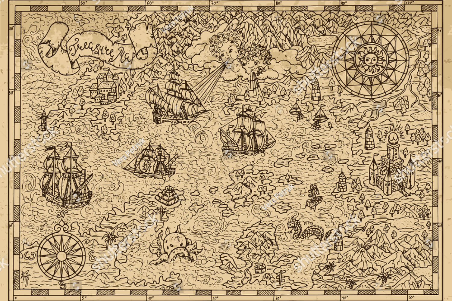Старая морская карта