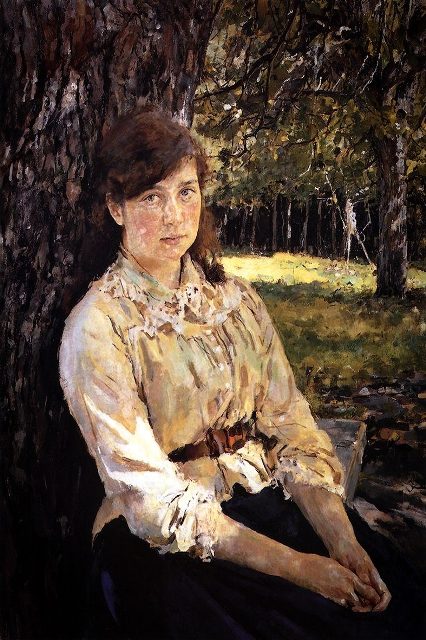 Девушка, освещенная солнцем (Портрет М. Я. Симонович). 1888