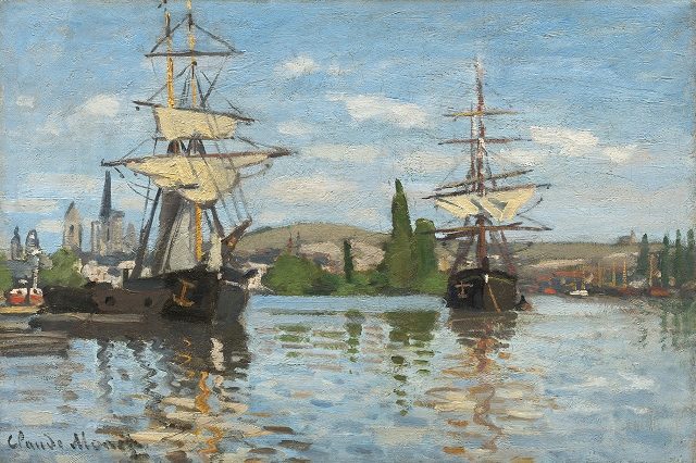 Корабли, плывущие по Сене в Руане, 1872 г.