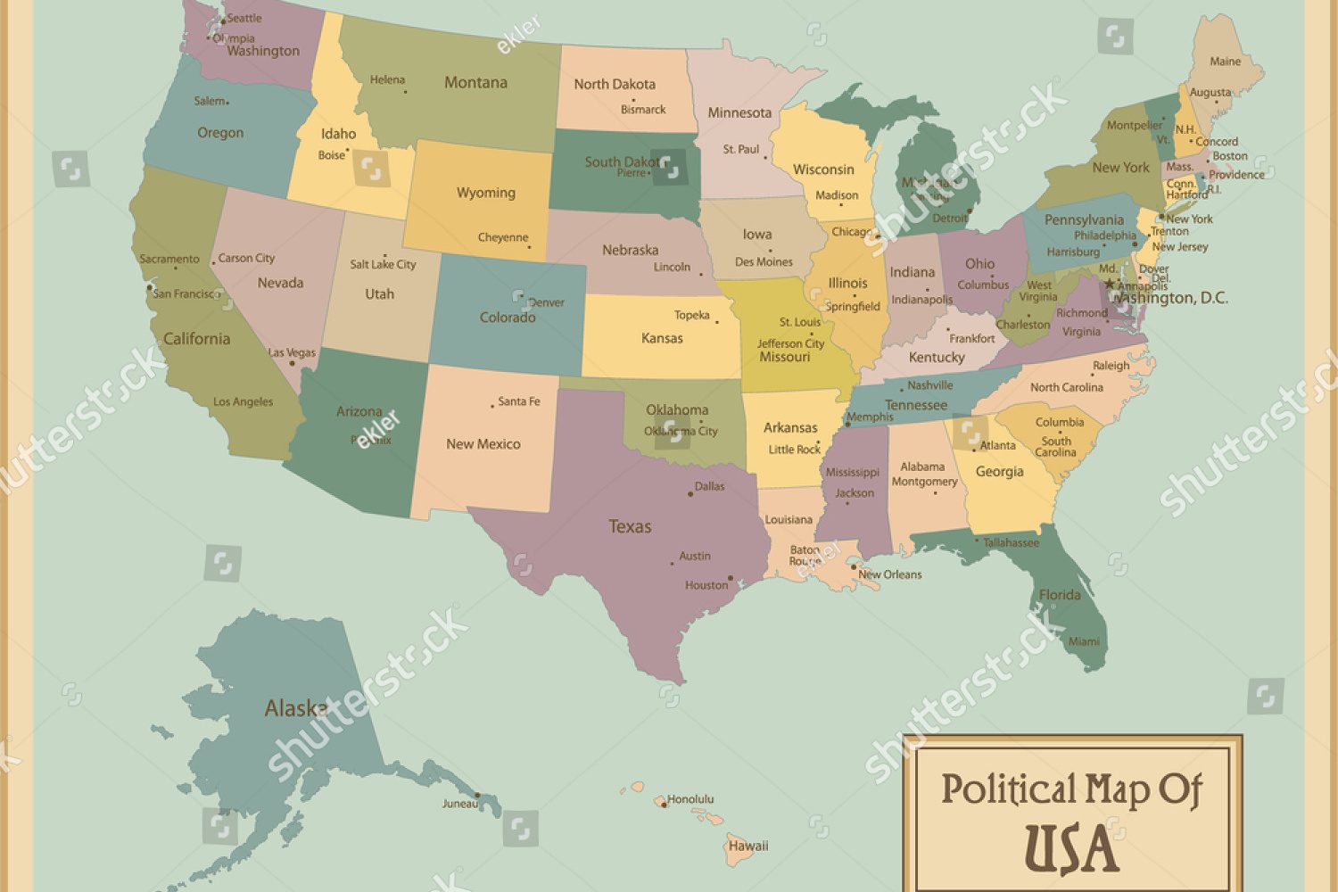 Карта США
