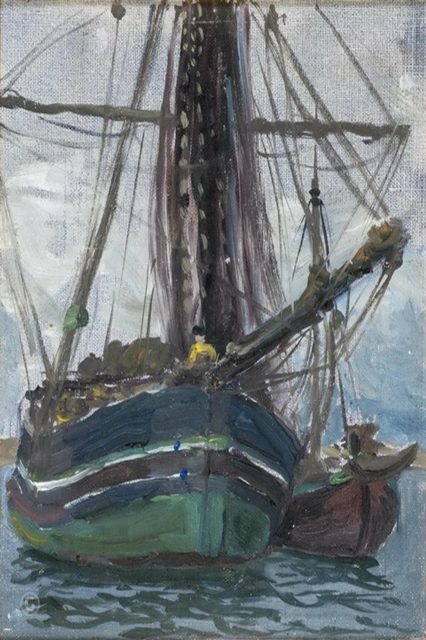 Туман, поднимающийся с моря. Этюд с Лофотенских островов