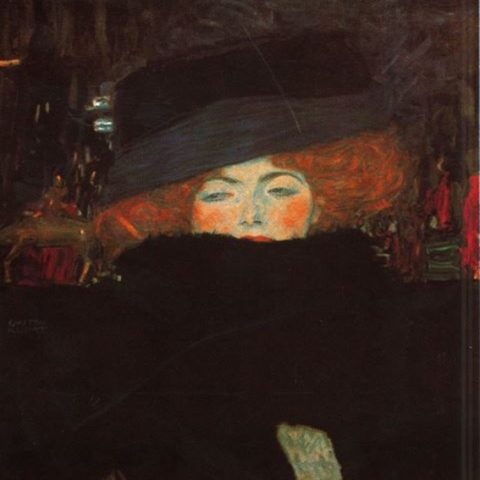  Портрет дамы в шляпе и боа из перьев (1909)