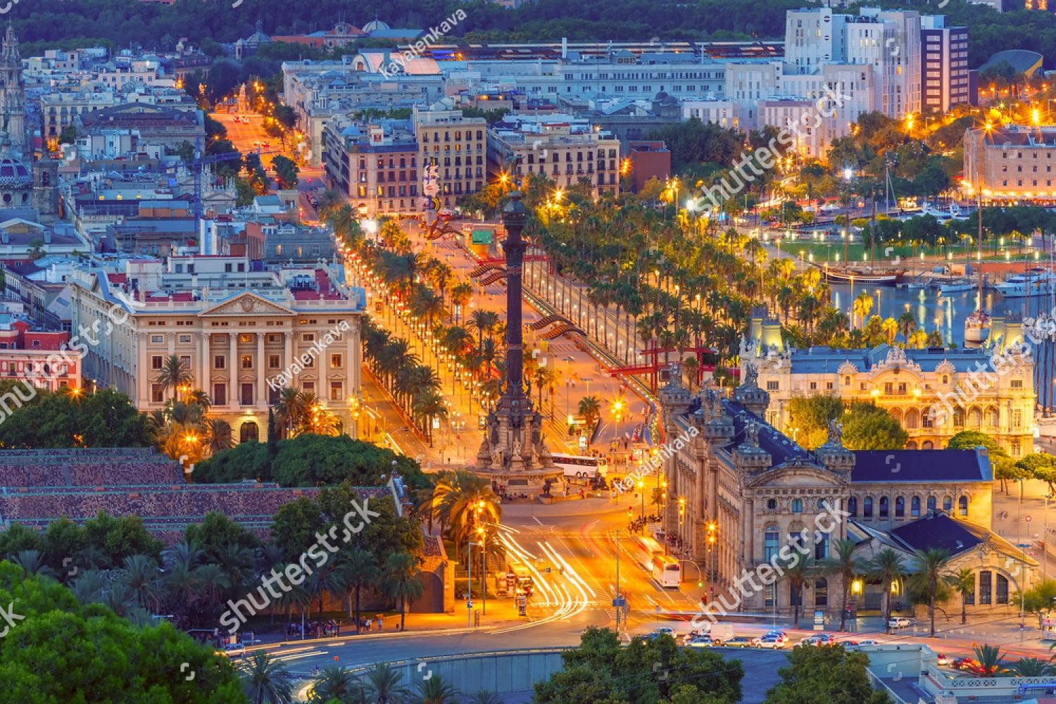 ночная барселона