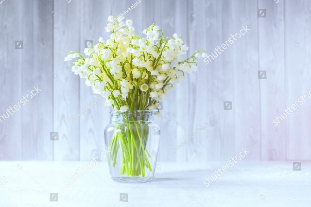 Ландыши в стеклянном кувшине