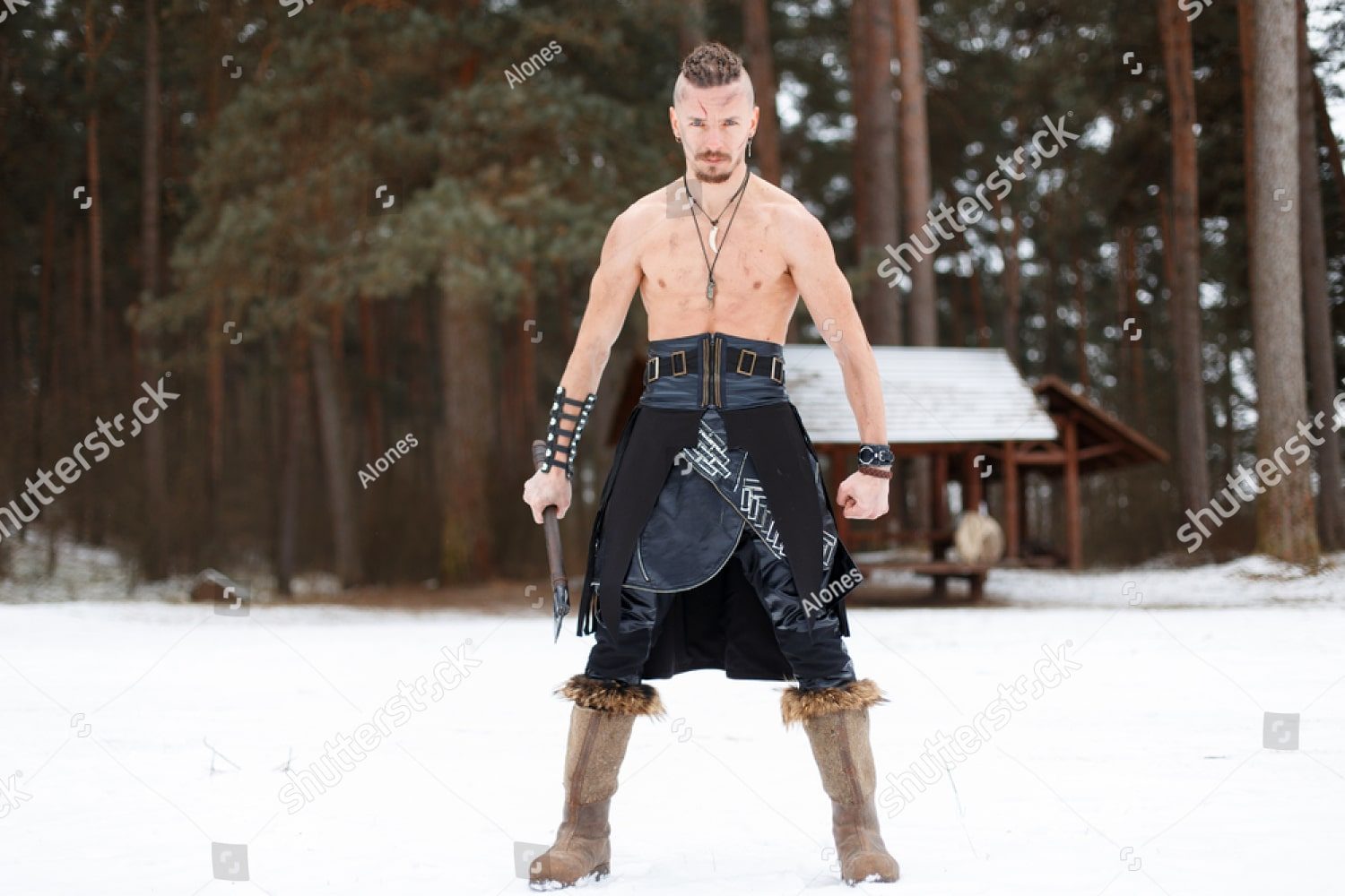 викинг в снегах