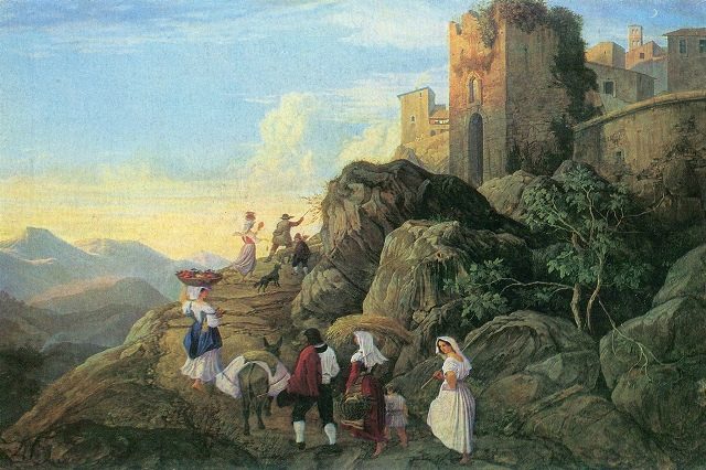 Вечер в Чивичелле, 1827