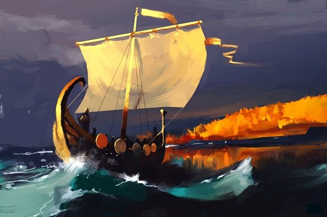 Викинги в море
