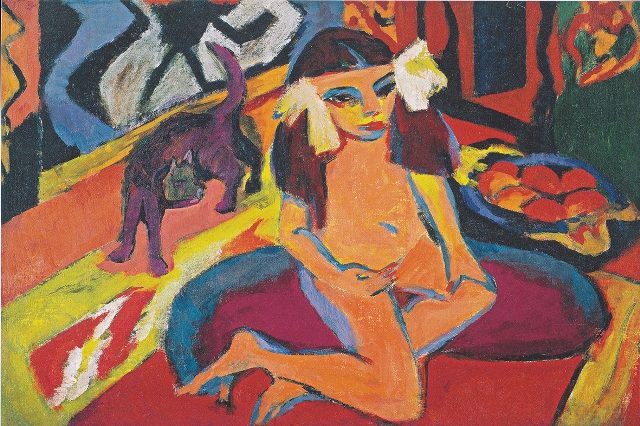 Девочка с кошкой (Франци), 1910