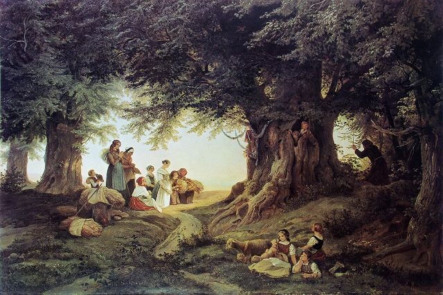 Вечерняя молитва в лесу, 1842