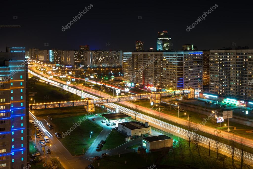 огни ночного города