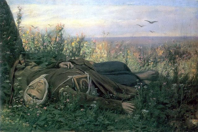 Странница в поле. 1879 Х. , м. 63х94 Н. Новгород