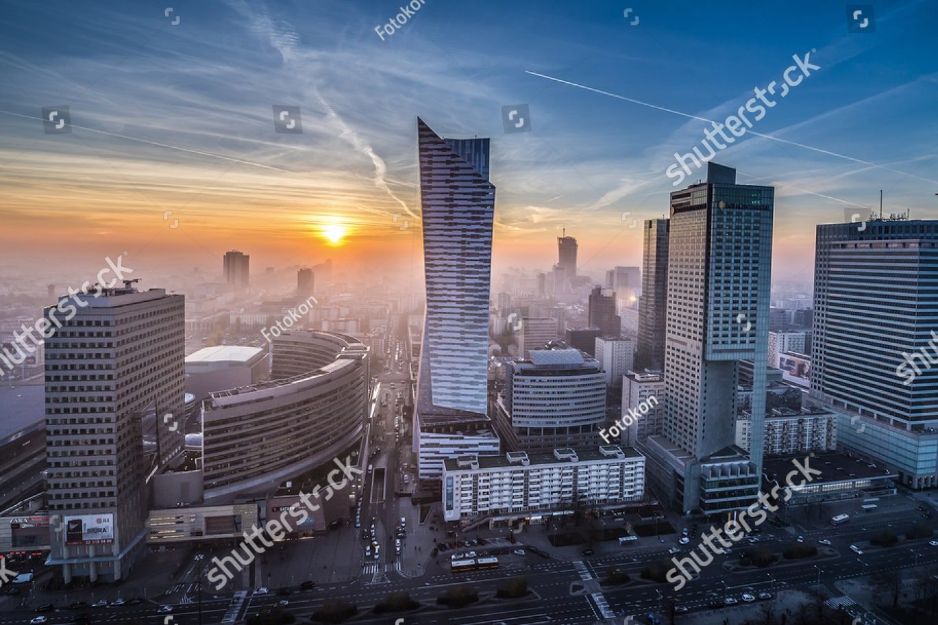 варшава в закате