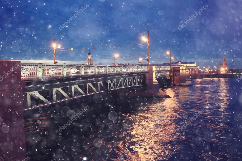 мост с фонарями 