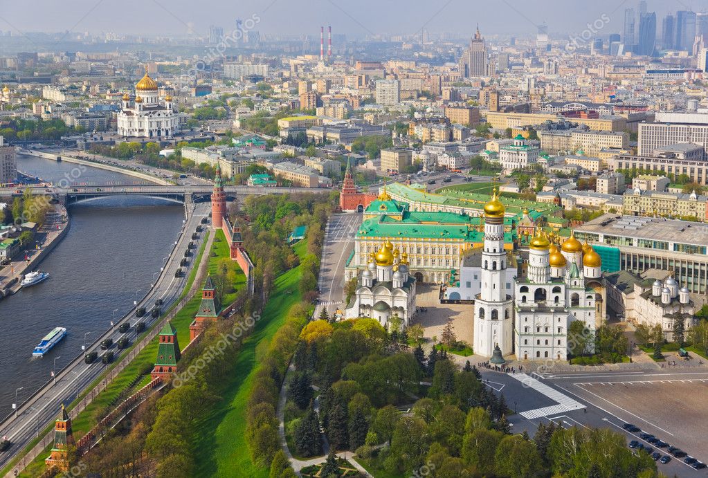 Воздушный вид на Москву