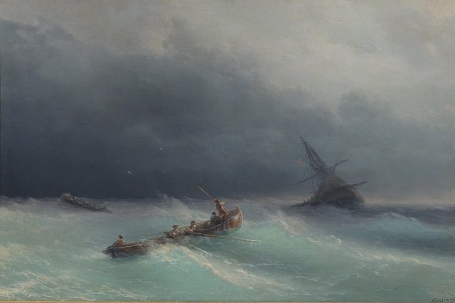 Буря на море