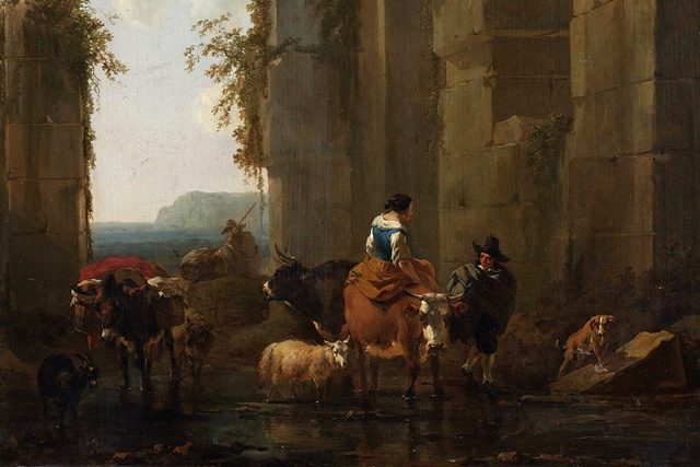 Итальянский пейзаж с руинами. 1658