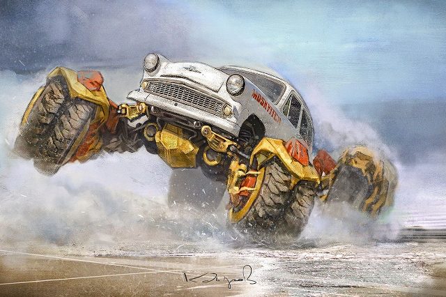 Monster track в пыли