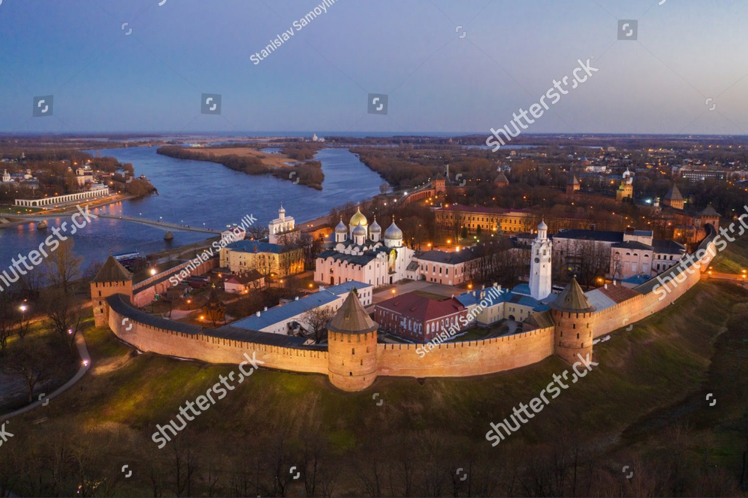 вид на старый великий новгород
