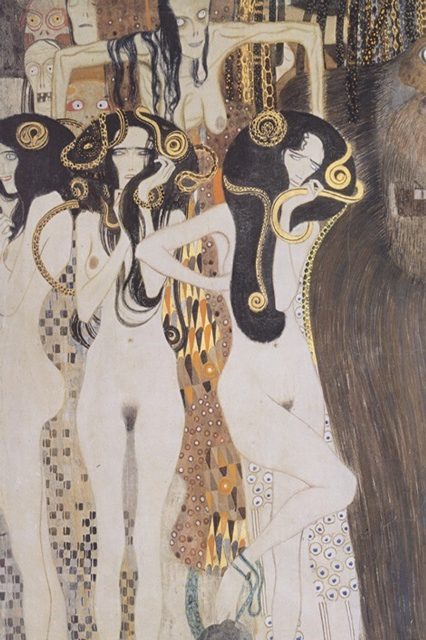 Beethoven Frieze, detal, The Gorgons and Typhoeus, 1902