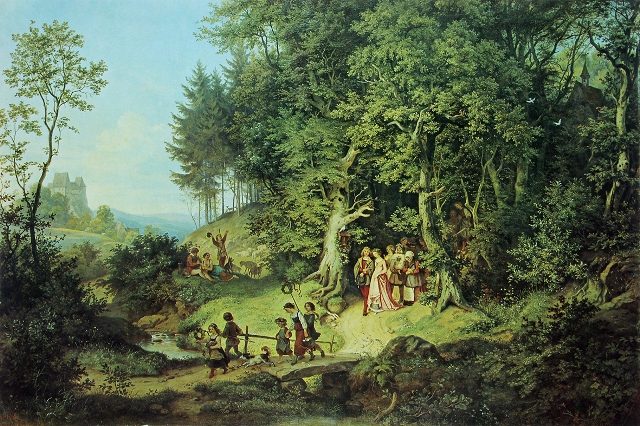  Свадебный кортеж весной, 1847