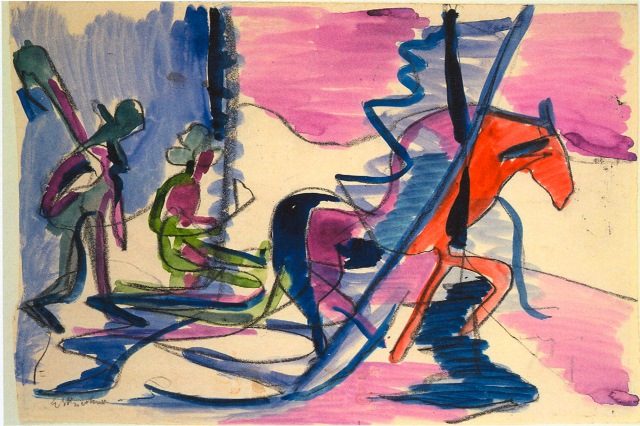   Сани в тумане, 1928-29