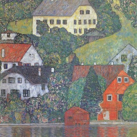   Houses in Unterach on the Attersee, 1916