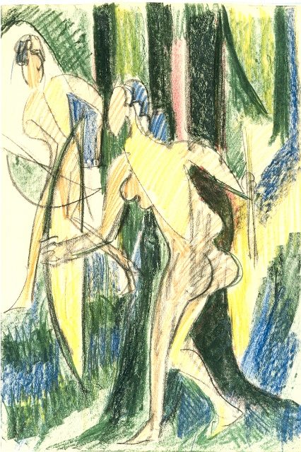 Лучницы в лесу, 1930-е