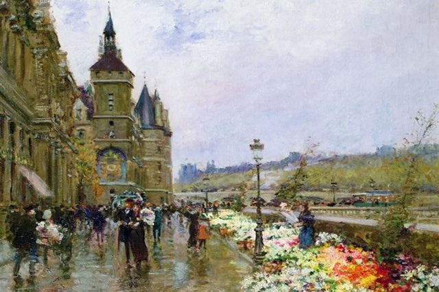Flower Sellers by the Seine