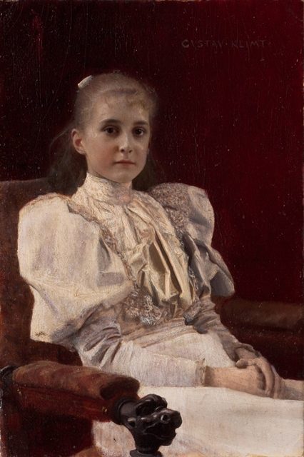 Портрет девушки (1894) (14 х 9.6) (Вена, Музей Леопольда)