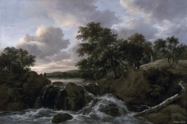 Голландский Пейзаж с Водопадом