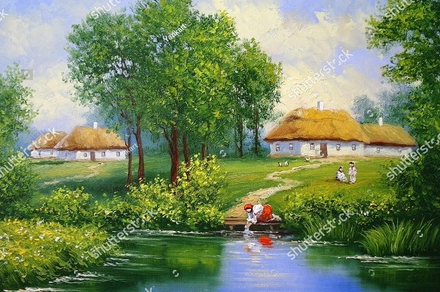 деревенские домики 