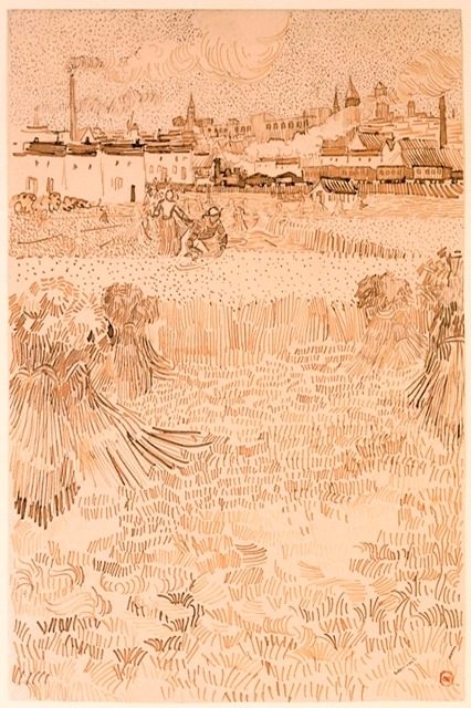 Арль, вид с пшеничных полей, 1888 02