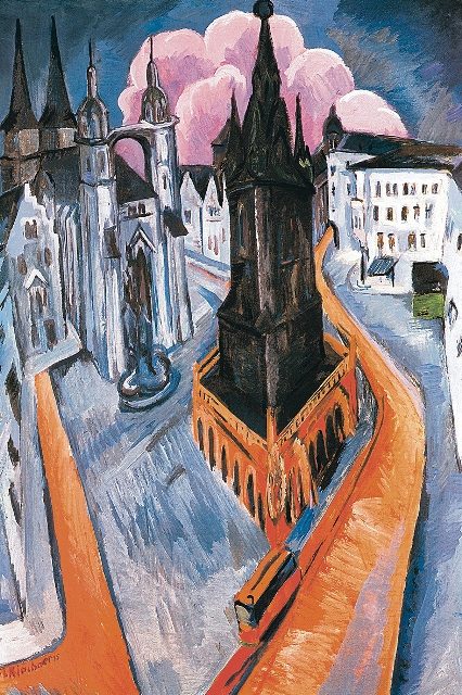 Красная башня в Галле, 1915