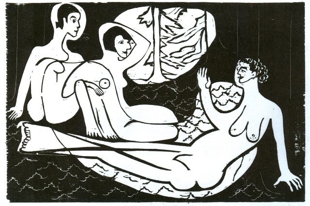 Трое обнаженных в лесу(чб) 1933