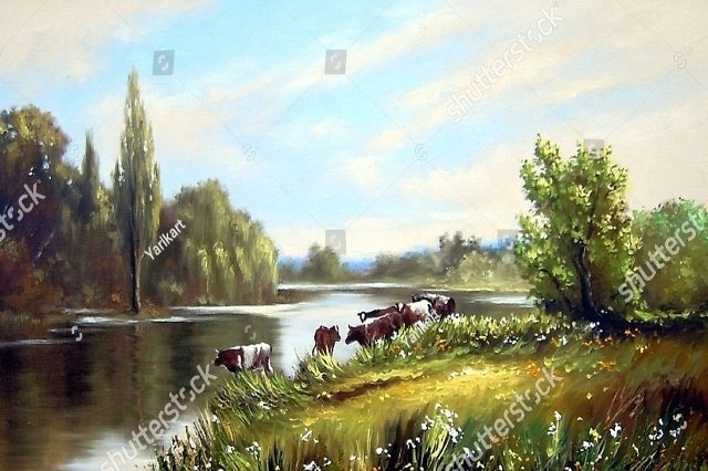 коровки на лугу