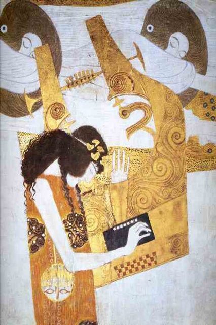  Beethoven Frieze, detal, The Arts 4, 1902