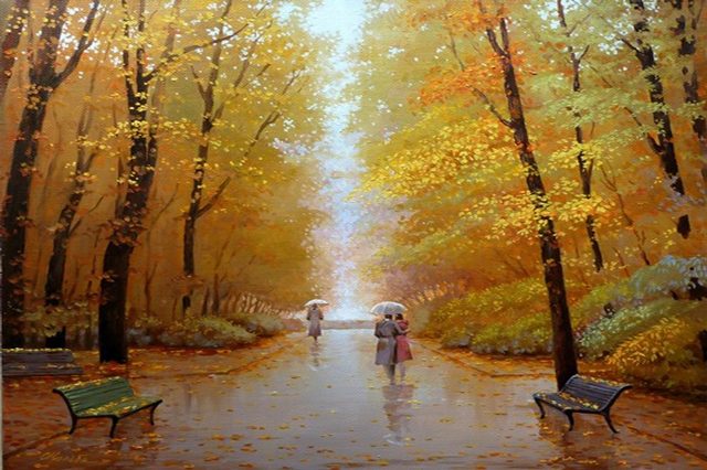 прогулка в осеннем парке 