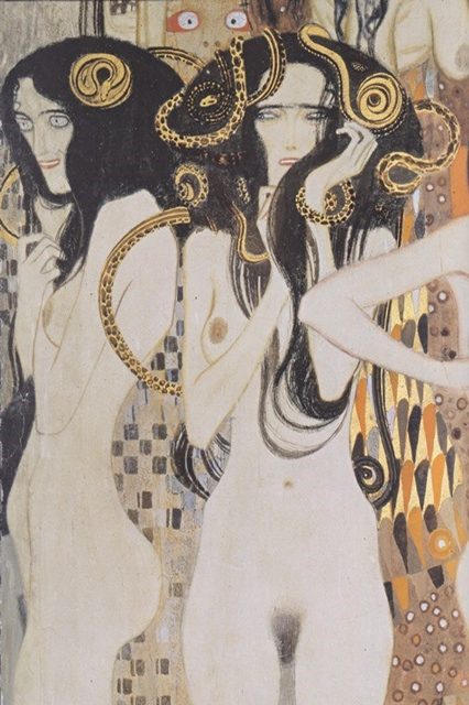  Beethoven Frieze, detal, The Gorgons 2, 1902