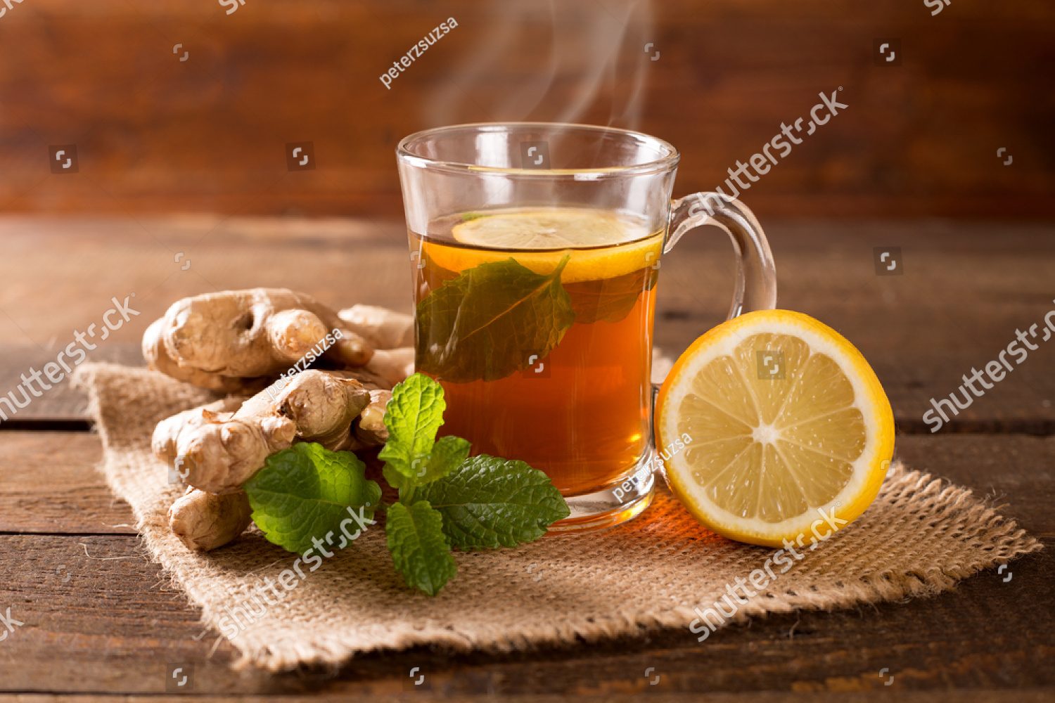 Зеленый чай с лимоном