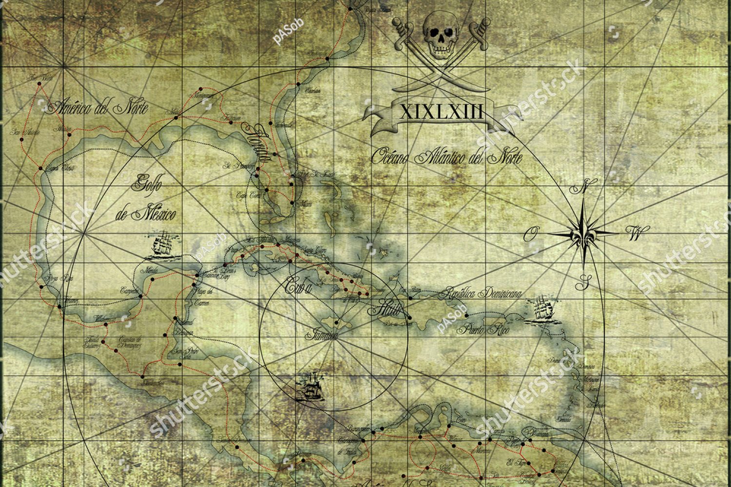 Старая пиратская карта