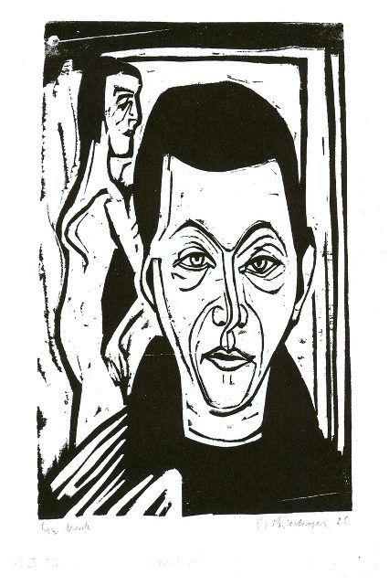 Мужская голова - автопортрет, 1926