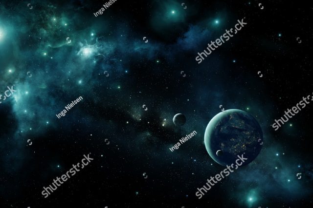 космос в бирюзе