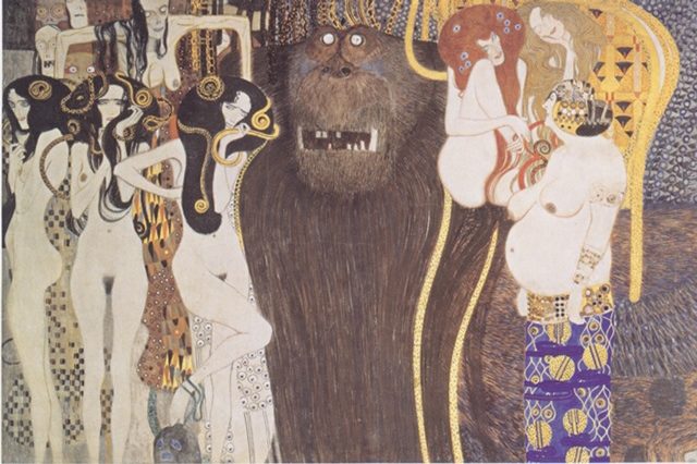 Beethoven Frieze, detal, The Hostile Forces, 1902