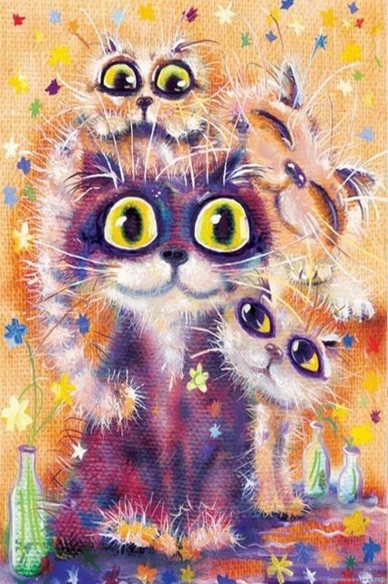семья котиков 