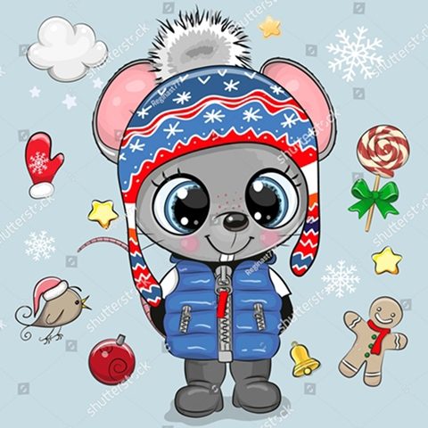 новогодняя мышка 4