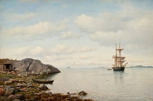  корабль в море 