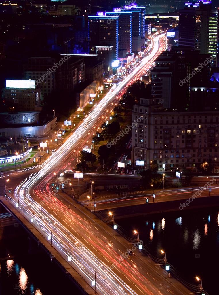 Ночное движение в Москве