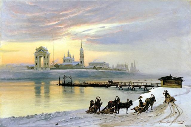   Переправа через Ангару в Иркутске 